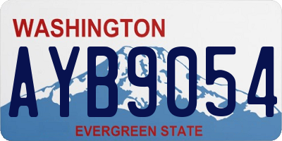 WA license plate AYB9054