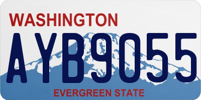 WA license plate AYB9055