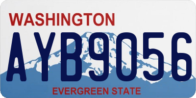 WA license plate AYB9056