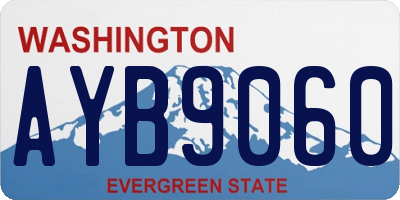 WA license plate AYB9060