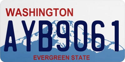 WA license plate AYB9061