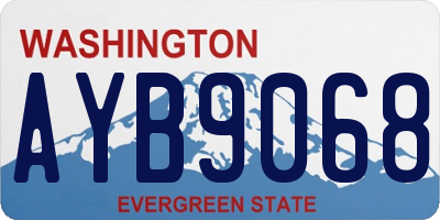 WA license plate AYB9068