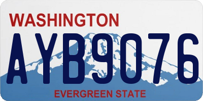 WA license plate AYB9076