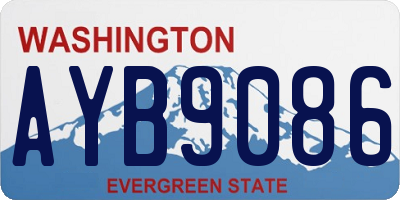 WA license plate AYB9086