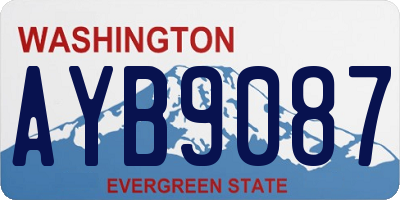 WA license plate AYB9087