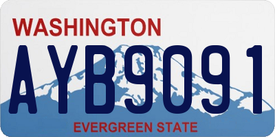 WA license plate AYB9091