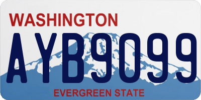 WA license plate AYB9099