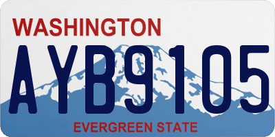 WA license plate AYB9105