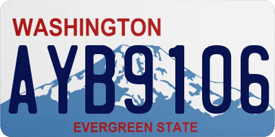 WA license plate AYB9106