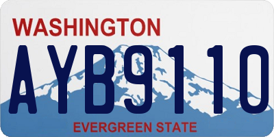WA license plate AYB9110