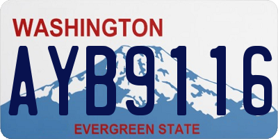 WA license plate AYB9116