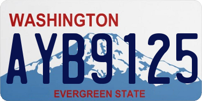 WA license plate AYB9125