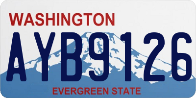 WA license plate AYB9126
