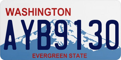 WA license plate AYB9130