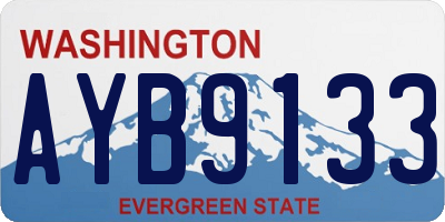 WA license plate AYB9133