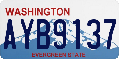 WA license plate AYB9137