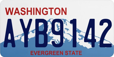 WA license plate AYB9142