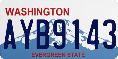 WA license plate AYB9143