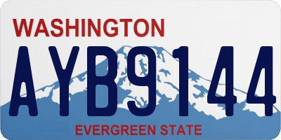 WA license plate AYB9144