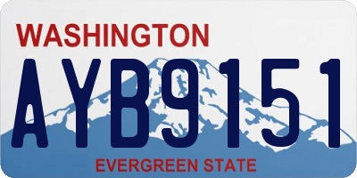 WA license plate AYB9151