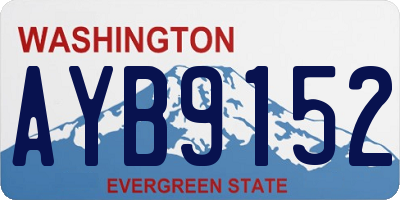 WA license plate AYB9152