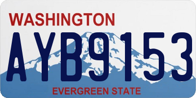 WA license plate AYB9153