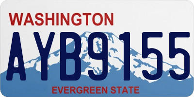 WA license plate AYB9155