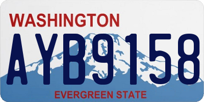 WA license plate AYB9158