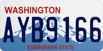 WA license plate AYB9166