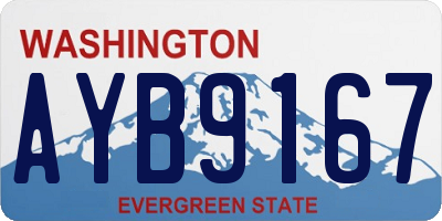 WA license plate AYB9167