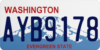 WA license plate AYB9178