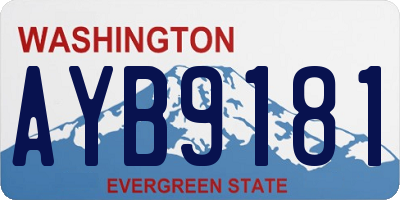 WA license plate AYB9181