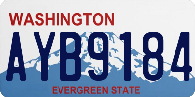 WA license plate AYB9184