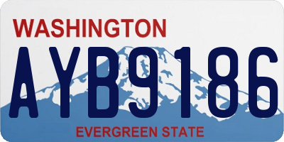 WA license plate AYB9186