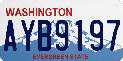 WA license plate AYB9197