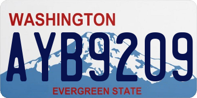 WA license plate AYB9209
