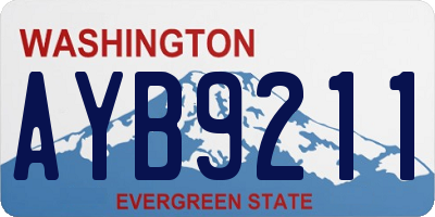 WA license plate AYB9211