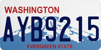 WA license plate AYB9215
