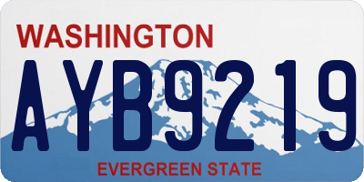WA license plate AYB9219