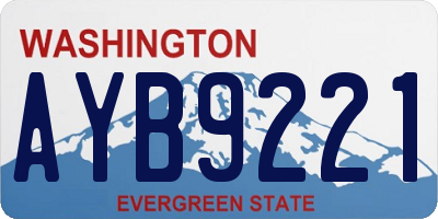 WA license plate AYB9221