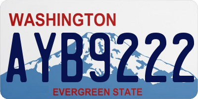 WA license plate AYB9222