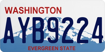 WA license plate AYB9224