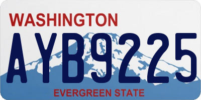 WA license plate AYB9225