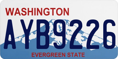 WA license plate AYB9226