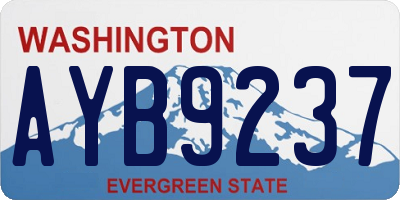 WA license plate AYB9237