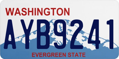 WA license plate AYB9241
