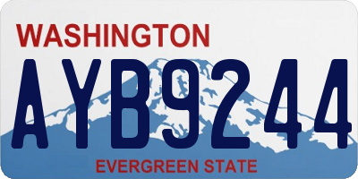 WA license plate AYB9244