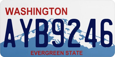 WA license plate AYB9246