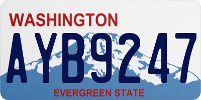 WA license plate AYB9247