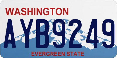 WA license plate AYB9249